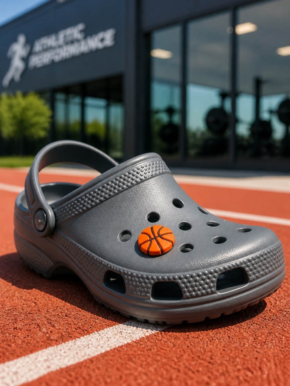 Basketball Croc Shoe Charm Orange Black Sports Jibbitz Style Player Team Gift